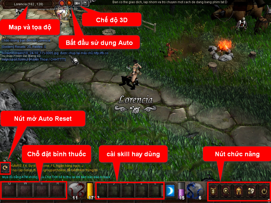 Chức năng chính của Game MU Chúa Tể Chức năng chính của Game MU Chúa Tể