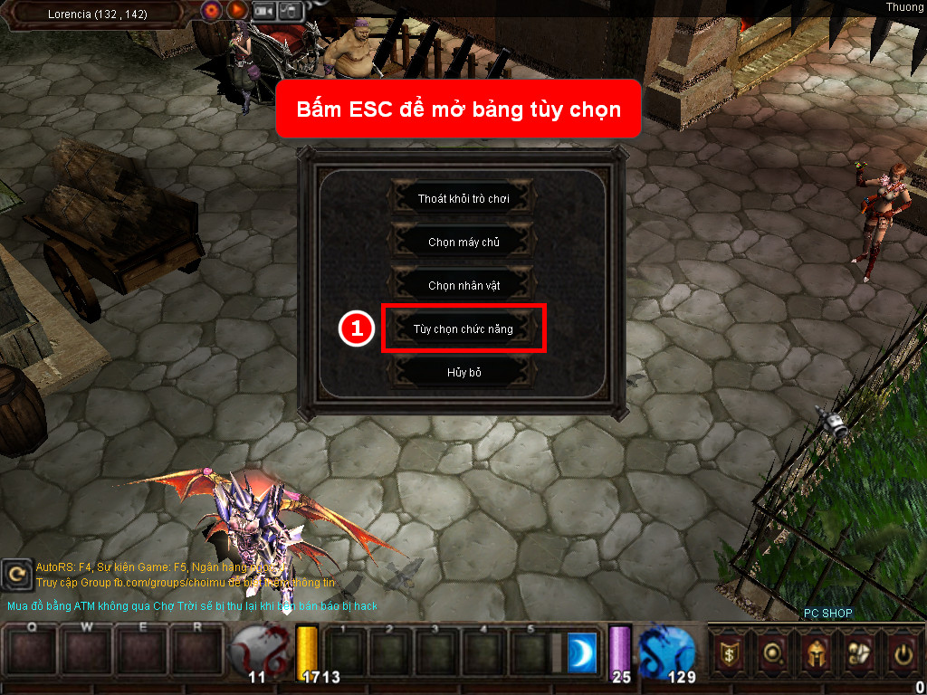 Chức năng chính của Game MU Chúa Tể Chức năng chính của Game MU Chúa Tể